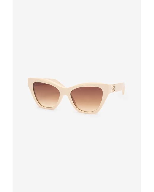 Occhiali Da Sole Cat-Eye Monogram Rc di Roberto Cavalli in White