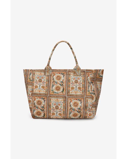Roberto Cavalli Multicolor Shopping Bag With Persian Tarot Print