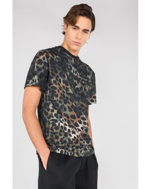 Roberto Cavalli T-Shirt Mit Print Jaguar Skin in Black für Herren
