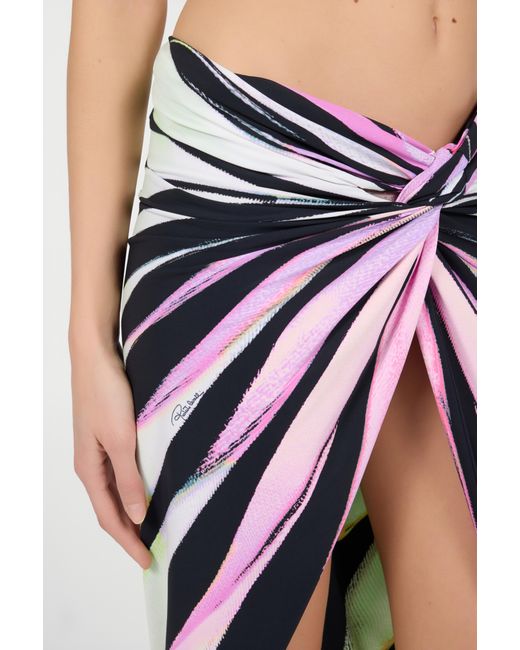 Roberto Cavalli White Ray Of Paradise Print Sarong