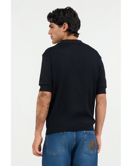Roberto Cavalli Black Cotton Polo for men