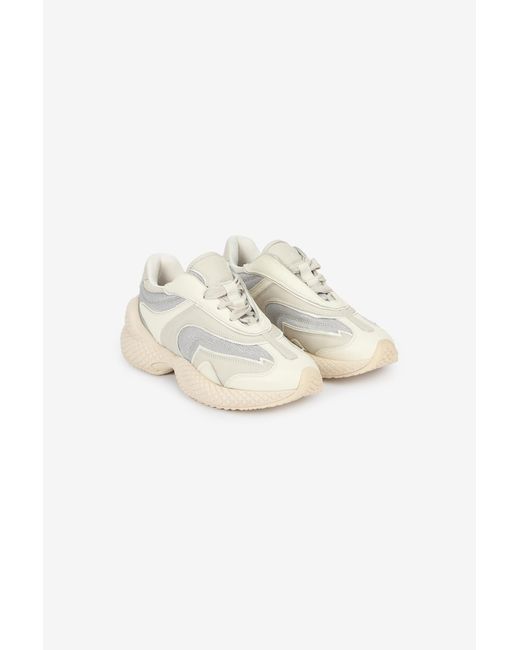 Roberto Cavalli White Serpentine Sneaker