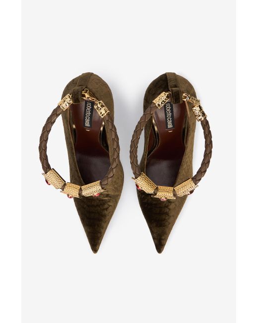 Roberto Cavalli Brown Pumps With Strap