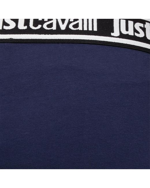 Roberto Cavalli Blue Boxers With Branded Band for men