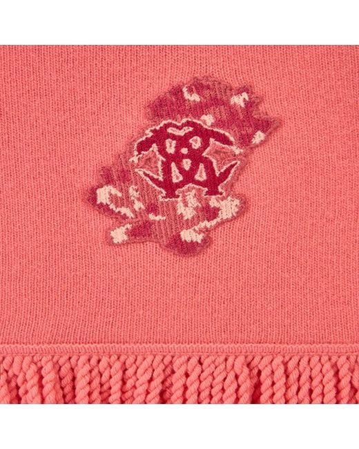 Roberto Cavalli Red Antique Scarf With Monogram Mirror Snake