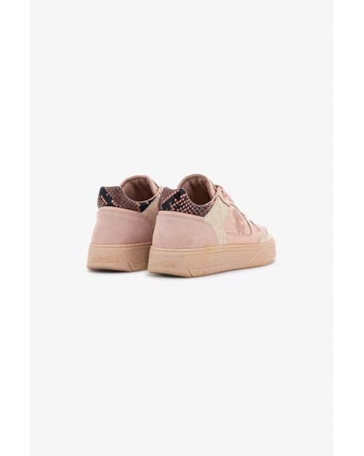 Roberto Cavalli Pink Low-Top Sneakers