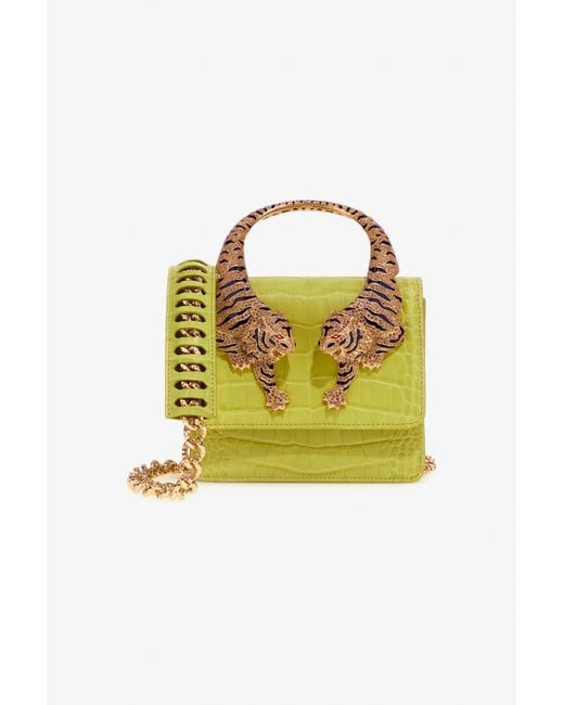 Roberto Cavalli Yellow Medium Roar Bag