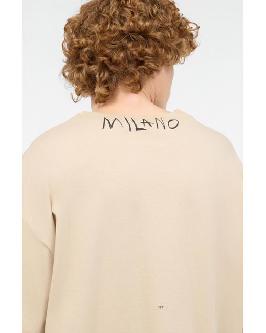 Camiseta Con Cuello Redondo Desgastado Y Logotipo Roberto Cavalli de hombre de color Natural