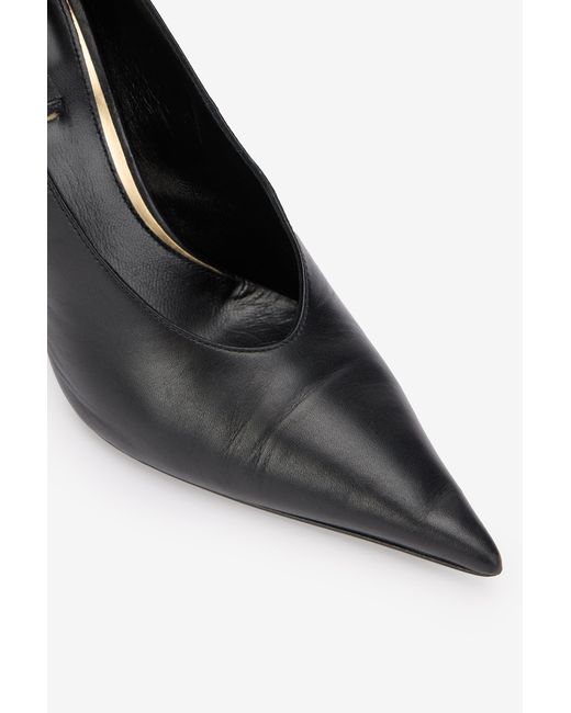 Roberto Cavalli Black Serpentine Leather Pump
