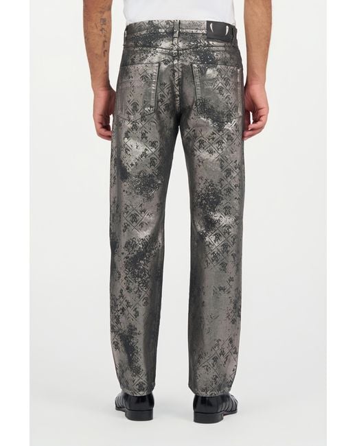 Roberto Cavalli Gray Monogram Trousers for men