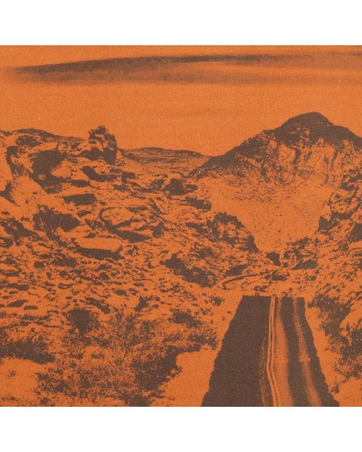 Roberto Cavalli Orange Long Way Print T-Shirt for men