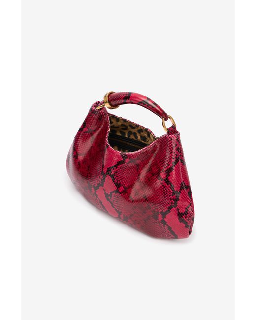 Roberto Cavalli Multicolor Python-Print Hobo Bag