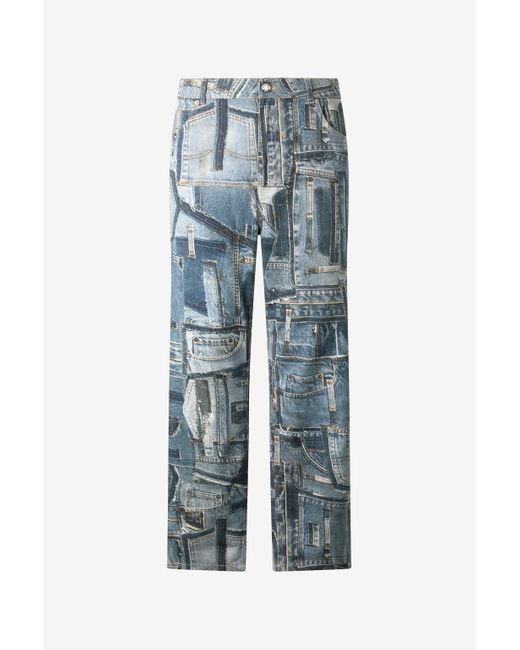 Roberto Cavalli Jeans Über Der Patchwork Capsule Collection in Blue für Herren