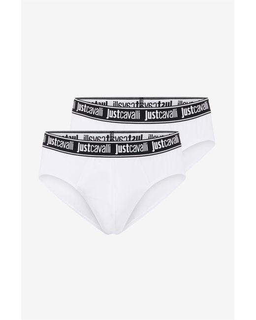 Roberto Cavalli Multicolor Cotton Briefs With Logo Waistband for men