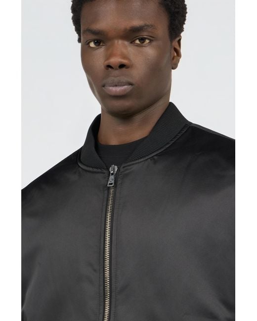 Roberto Cavalli Black Bomber Jacket With Monogram Rc for men