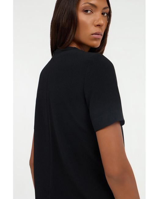 Roberto Cavalli Black Mini Dress With Lace On The Hem