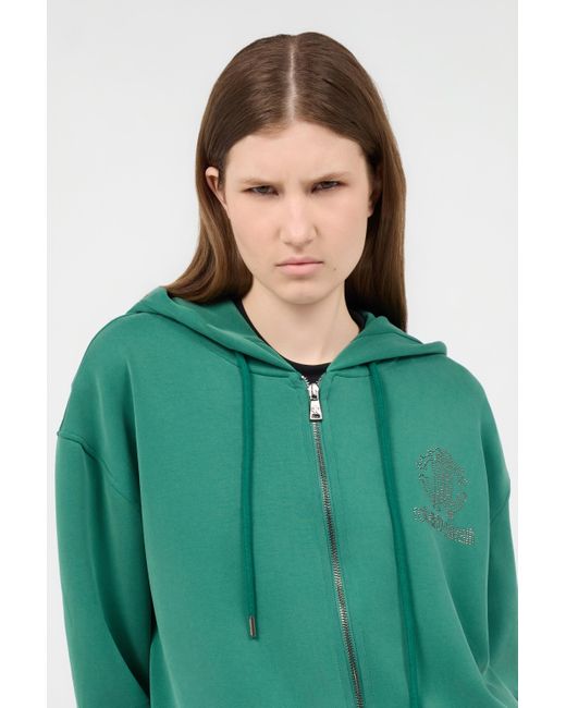 Sweatshirt Vert À Capuche Avec Logo Monogram Rc Roberto Cavalli en coloris Green