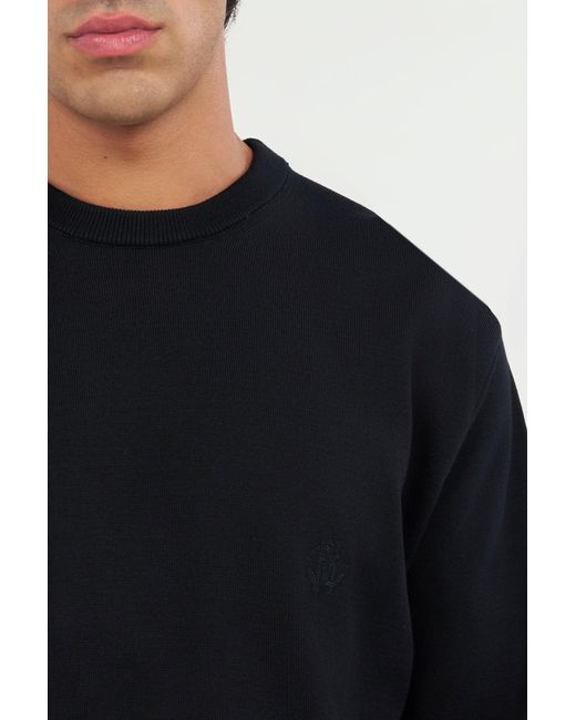 Roberto Cavalli Black Cotton Sweater for men
