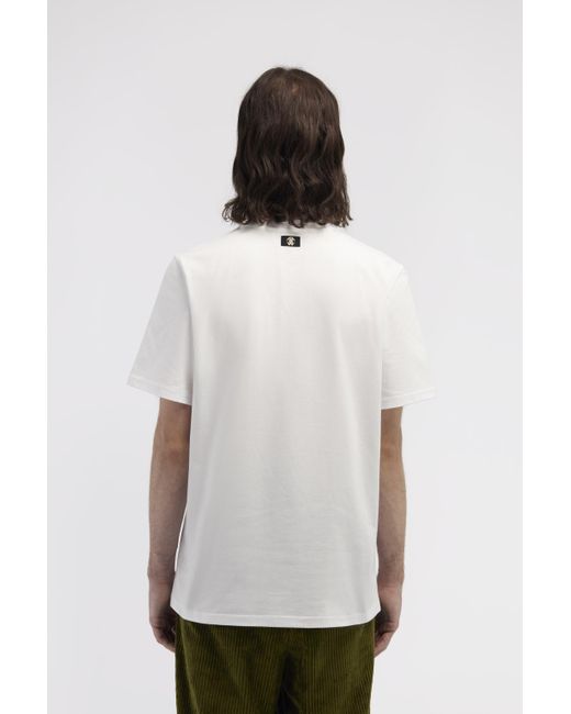 Roberto Cavalli White T-Shirt With Monogram Rc for men