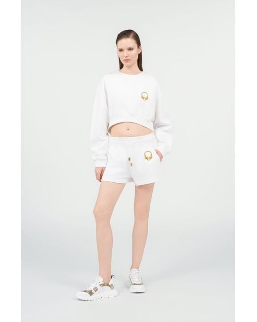Roberto Cavalli White Roar Sweatshirt