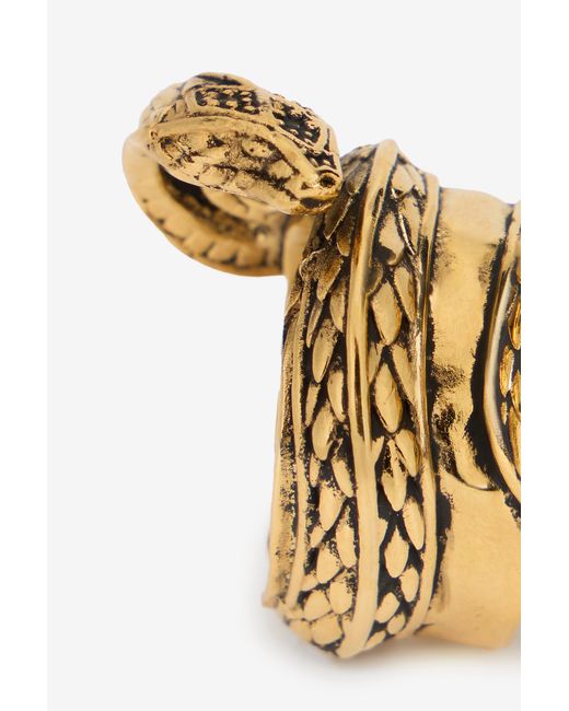Roberto Cavalli Metallic Serpentine Ring