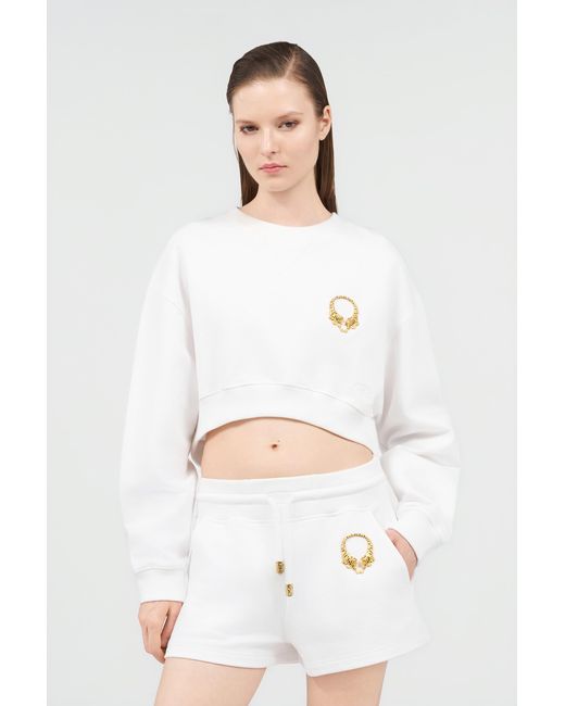 Roberto Cavalli White Roar Sweatshirt