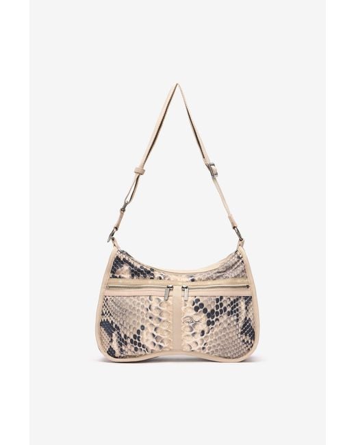 Roberto Cavalli White Torino Bag With Print