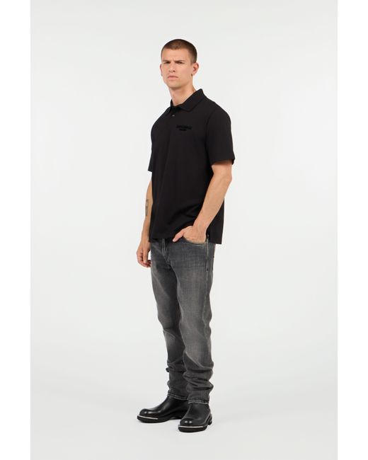 Roberto Cavalli Black Polo With Embroidered Logo for men