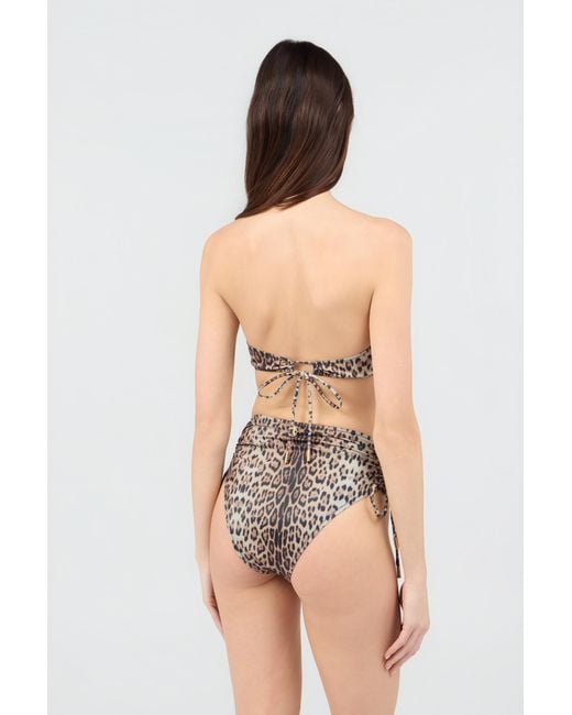 Roberto Cavalli White Jaguar Print Bikini