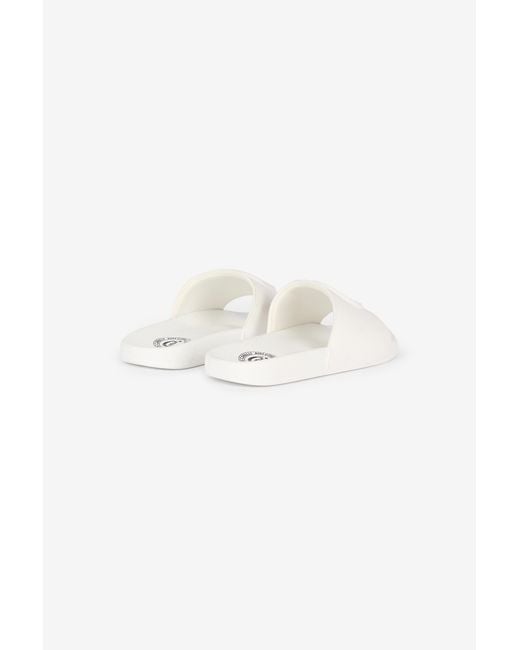 Roberto Cavalli White Sliders With Jc Monogram And Logo