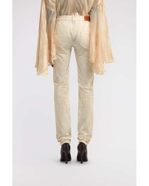 Roberto Cavalli White Ray Printed Skinny Trousers