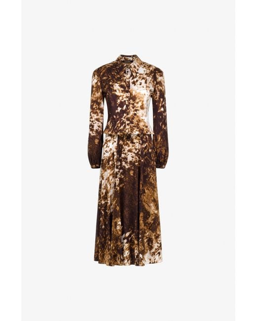 Roberto Cavalli White Appaloosa Print Shirt Dress