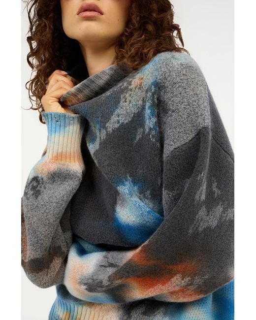 Pull Imprimé Rusty Stain Roberto Cavalli en coloris Blue