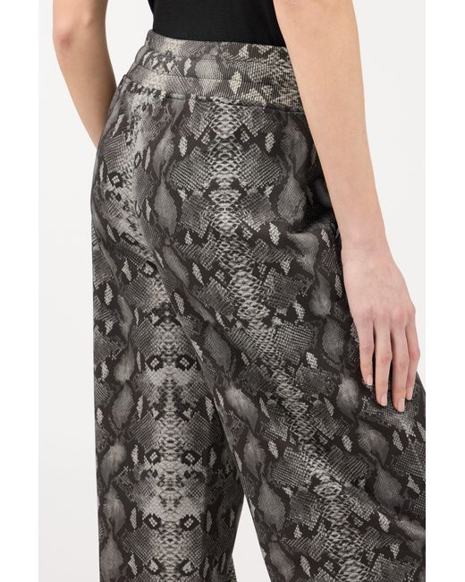 Roberto Cavalli Gray Python Print Trousers
