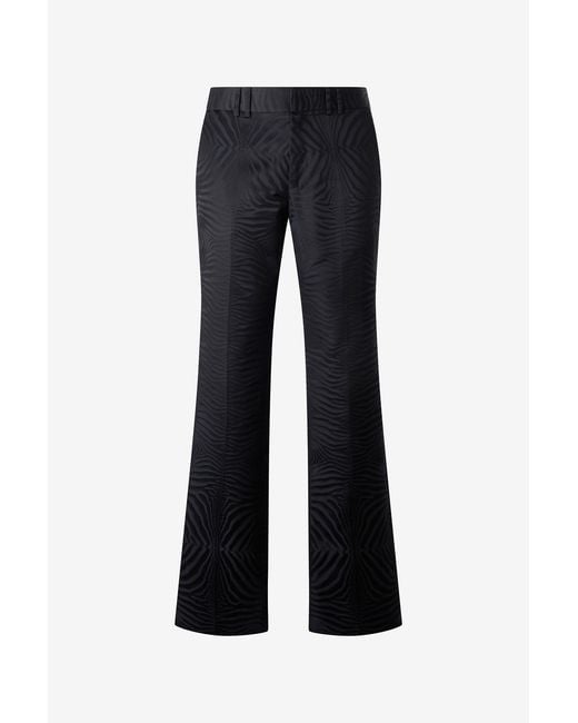 Roberto Cavalli Blue Flared Pants With Tiger Skin Pattern for men
