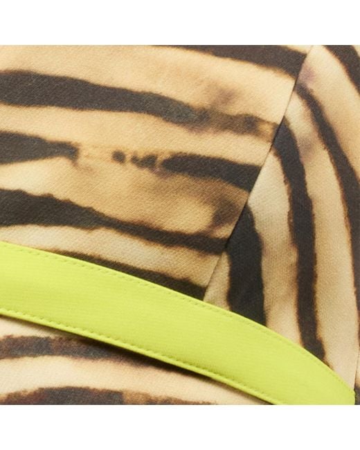 Haut Cropped Avec Imprimé Tiger Skin Roberto Cavalli en coloris Yellow