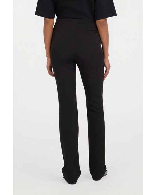 Roberto Cavalli Black Flared Trousers With Buckle