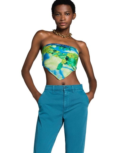 Roberto Cavalli Blue Skinny-Leg Trousers