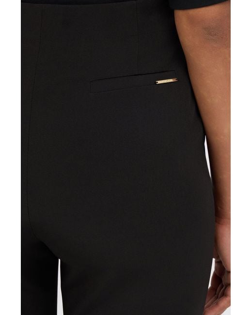 Roberto Cavalli Black Flared Trousers With Buckle
