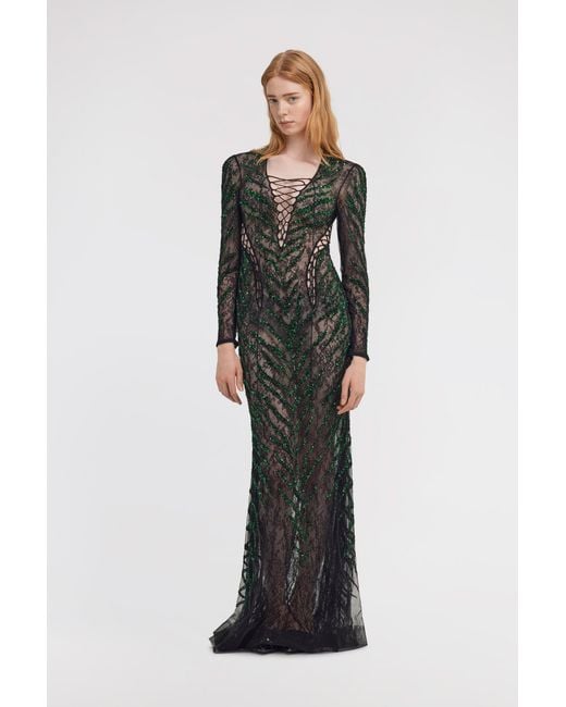 Roberto Cavalli White Lace Maxi Dress
