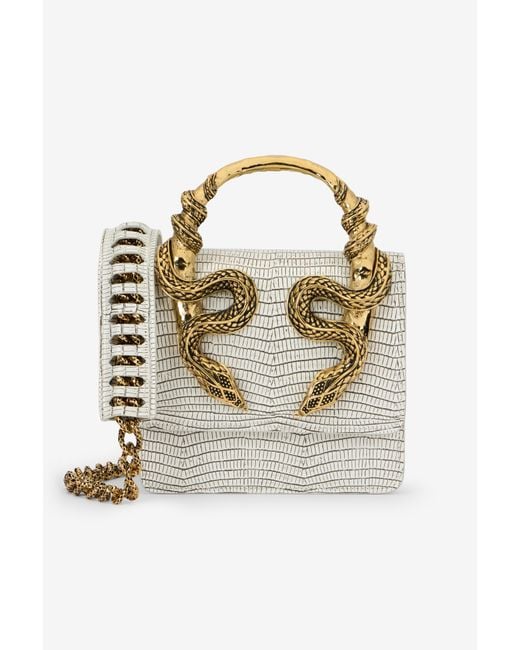 Borsa Serpentine di Roberto Cavalli in Metallic