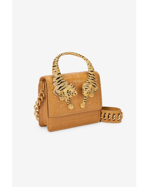 Roberto Cavalli Metallic Medium Roar Bag