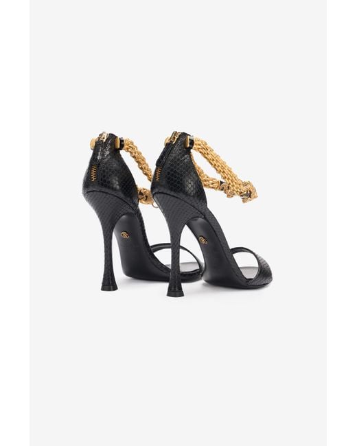 Roberto Cavalli Multicolor Leather Sandals With Tiger Heads
