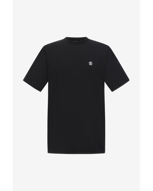 Roberto Cavalli Black T-Shirt With Monogram Rc for men