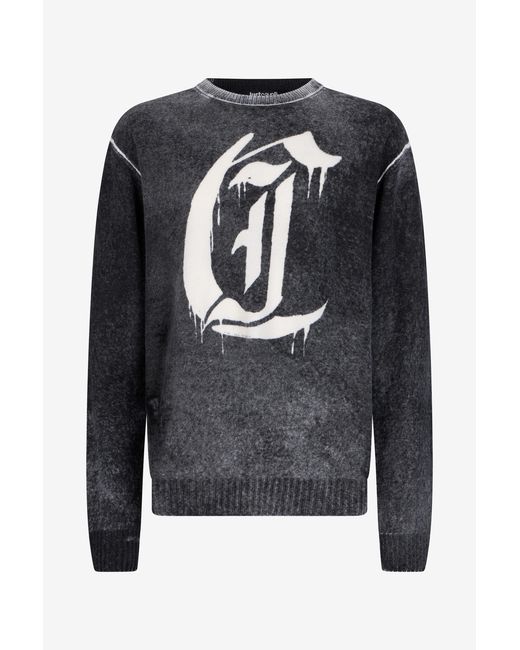 Pull Noir Délavé Roberto Cavalli pour homme en coloris Black