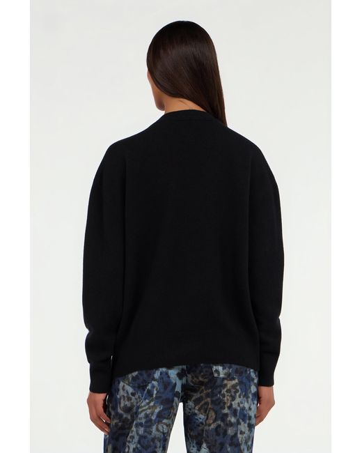 Suéter Negro Con Monogram Mirror Snake Roberto Cavalli de color Black