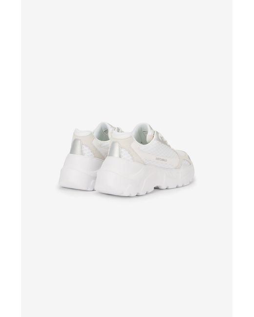 Roberto Cavalli Multicolor Chunky Sneakers With Leather Inserts