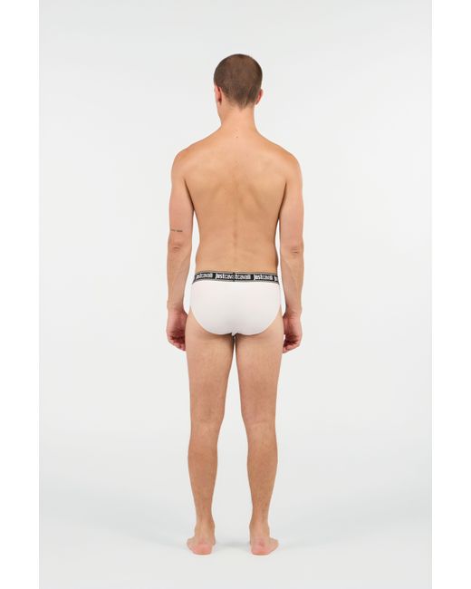 Roberto Cavalli Multicolor Cotton Briefs With Logo Waistband for men