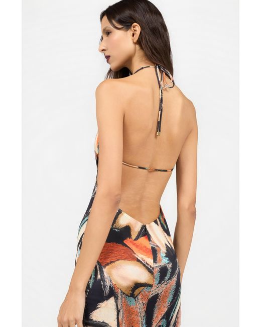 Roberto Cavalli White Butterfly Print Dress