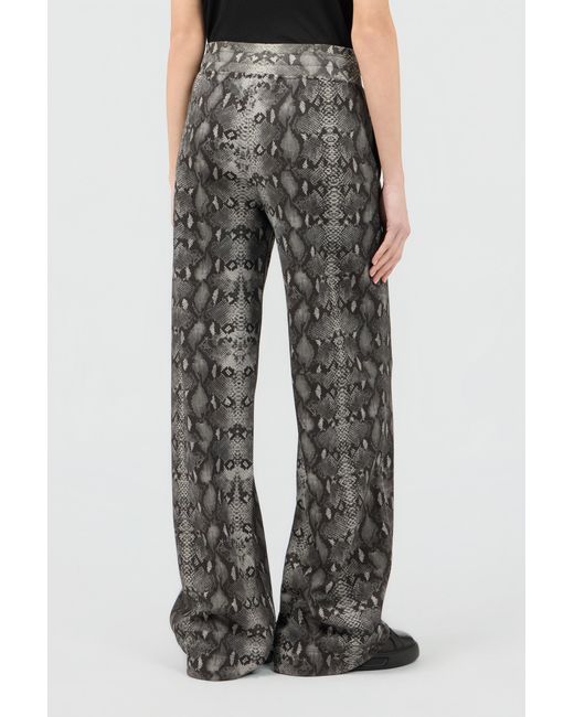 Roberto Cavalli Gray Python Print Trousers